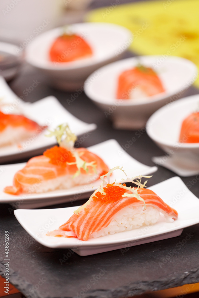 sushi on the table sushi on the table