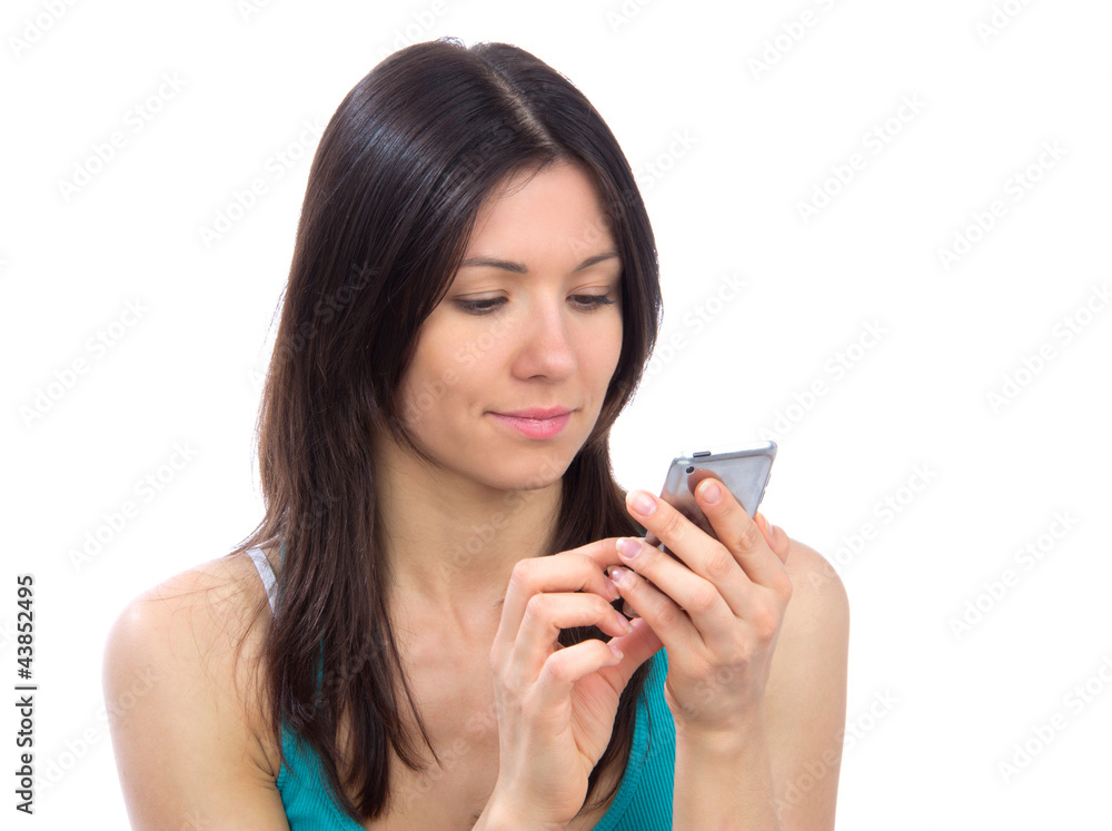 woman send message on mobile cell phone mobile texting woman send message on mobile cell phone mobile texting