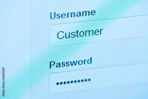 login - customer and password.