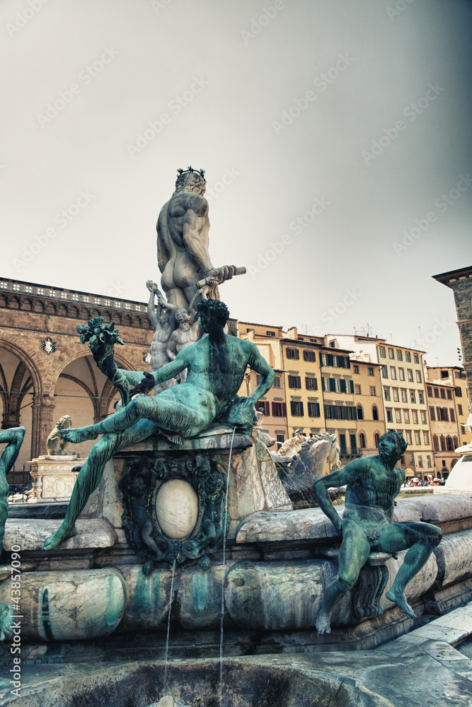 The fountain of Neptune by Bartolomeo Ammannati, in the Piazza d