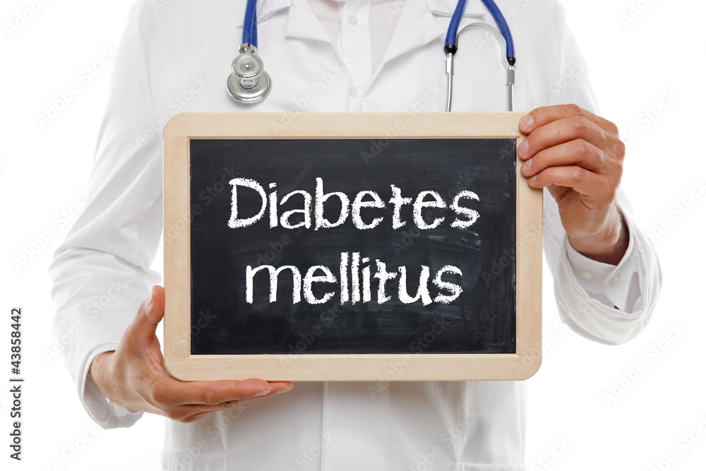 Arzt mit Tafel Diabetes Mellitus
