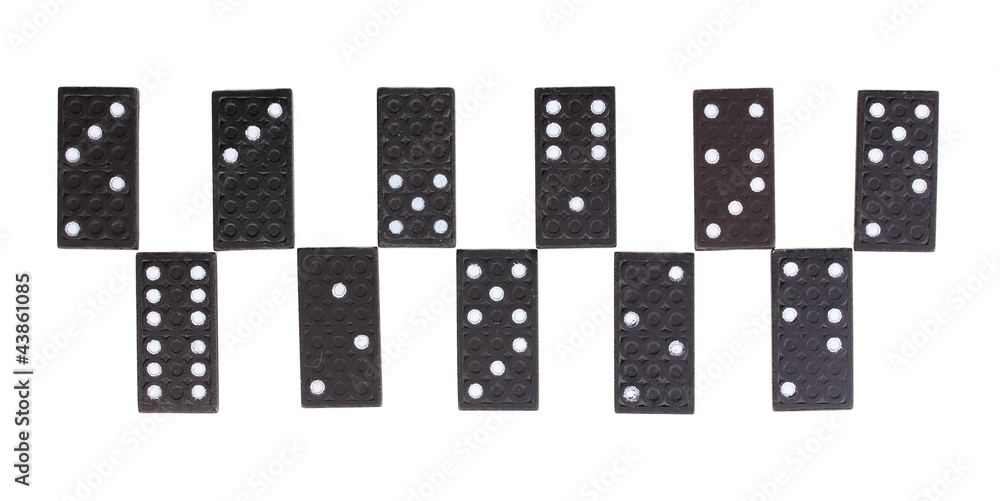 Dominoes isolated on white Dominoes isolated on white