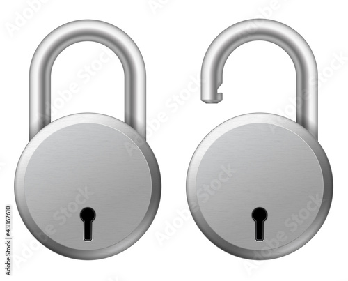Steel padlock