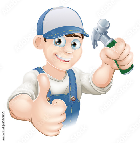 Thumbs up carpenter or builder