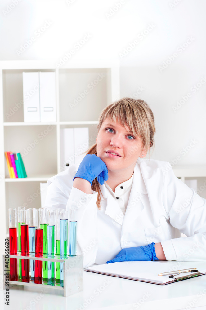 female doctor working in the lab, doing research female doctor working in the lab, doing research