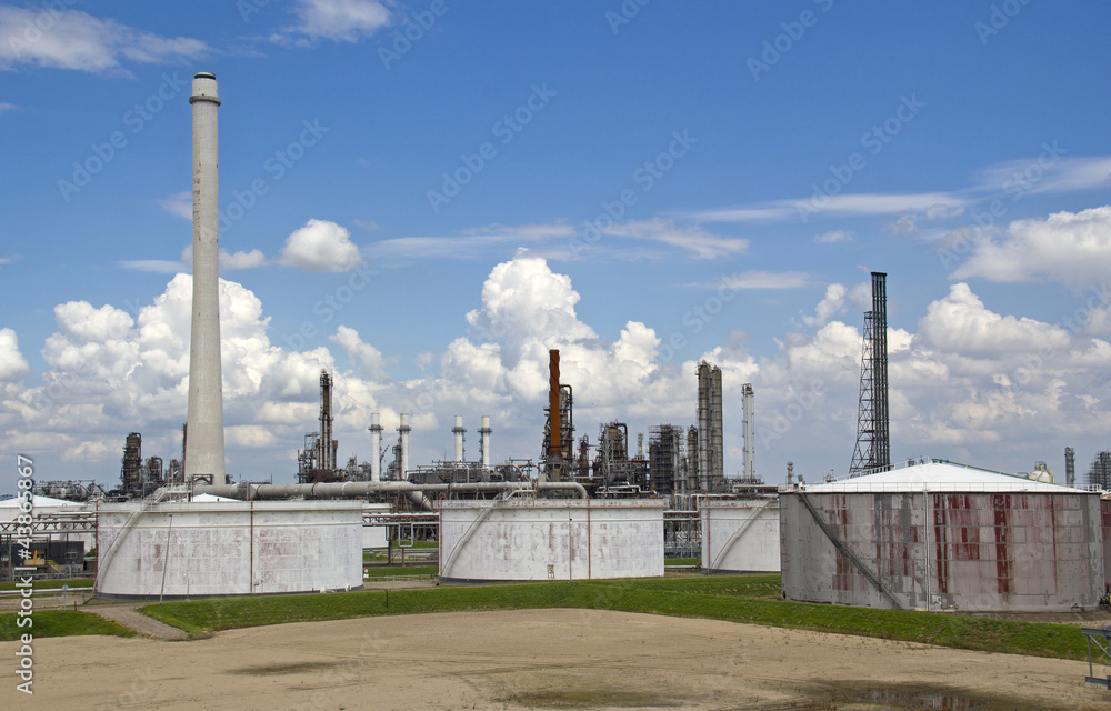 Oil Refinery and Silos