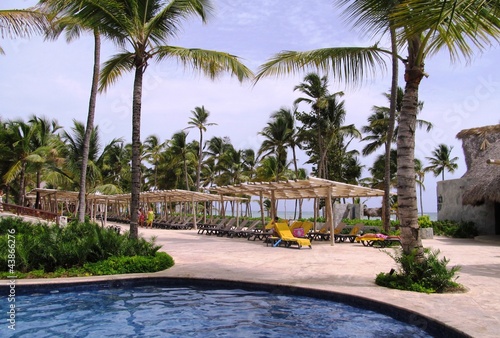 hotel en una esplendida playa  caribeña photo