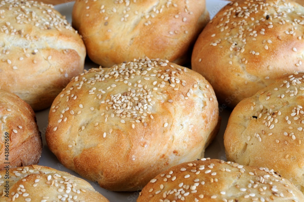 Sesame Seed Bread Buns © Arena Photo UK