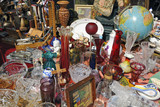 Bric a brac and antiques for sale at Aachen flea market