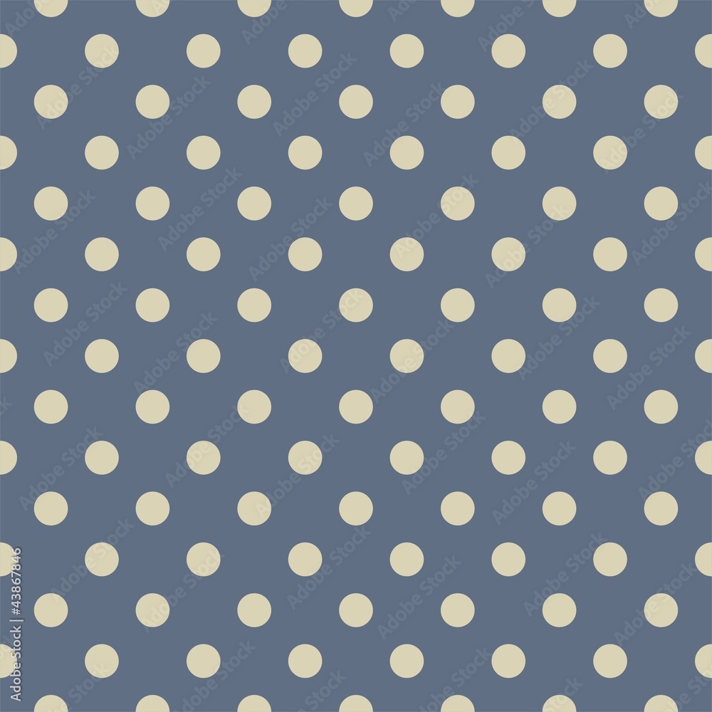 Vector seamless pattern beige polka dots on navy blue background Vector seamless pattern beige polka dots on navy blue background