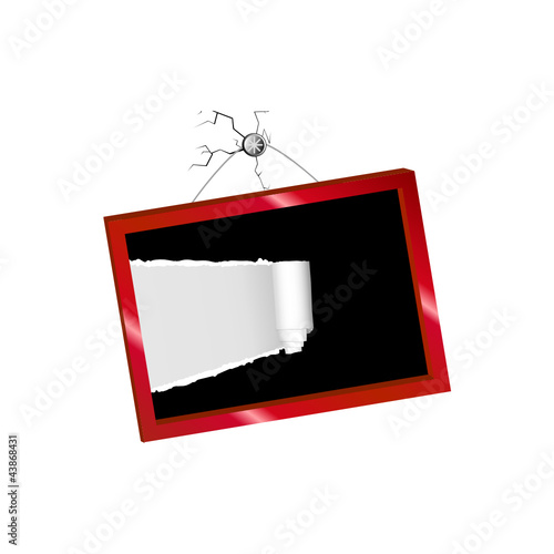 tearing paper into a picture frame vector