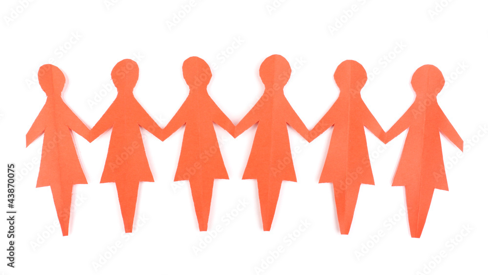 Paper people isolated on white Paper people isolated on white