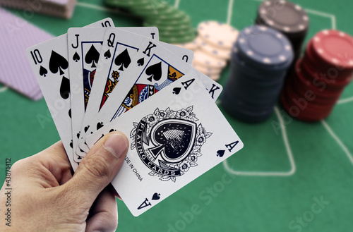 Photography Escalera real de poker