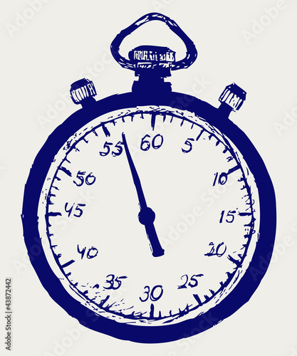 Stopwatch. Vector sketch