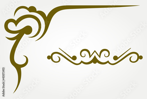 Calligraphic design element and page decoration