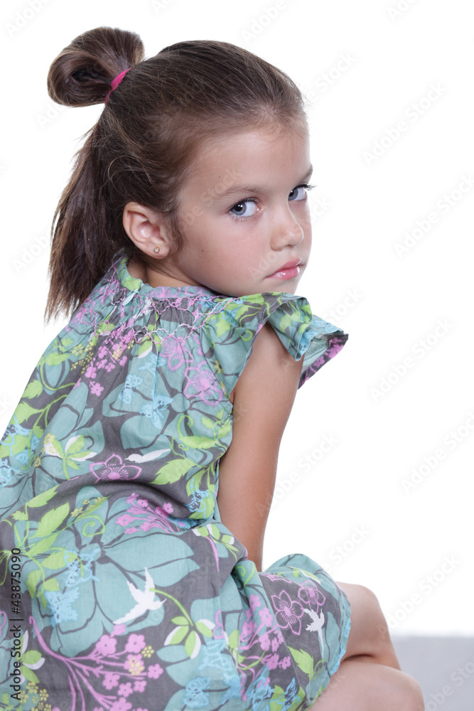 Closeup portrait of pretty little girl Closeup portrait of pretty little girl