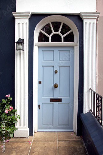 Light blue door