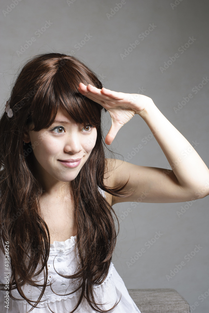 Young women in thinking Young women in thinking