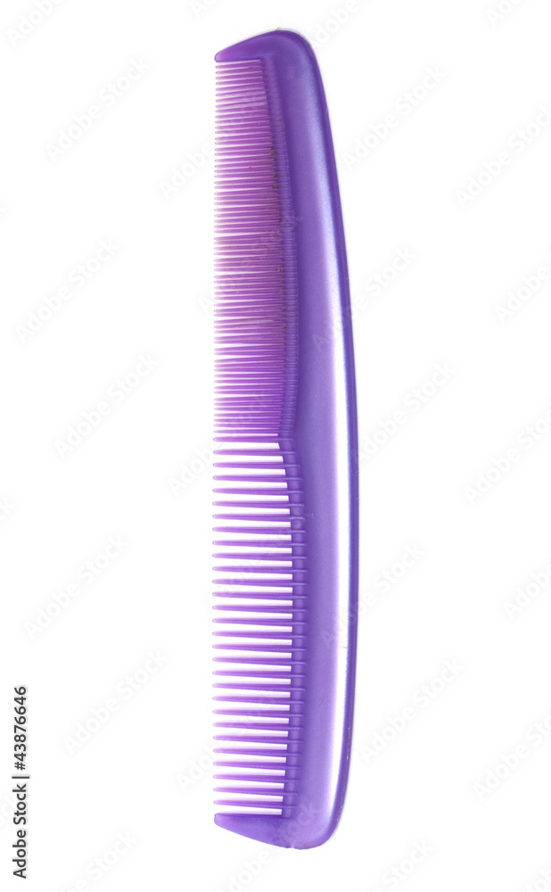 pink comb on a white background pink comb on a white background