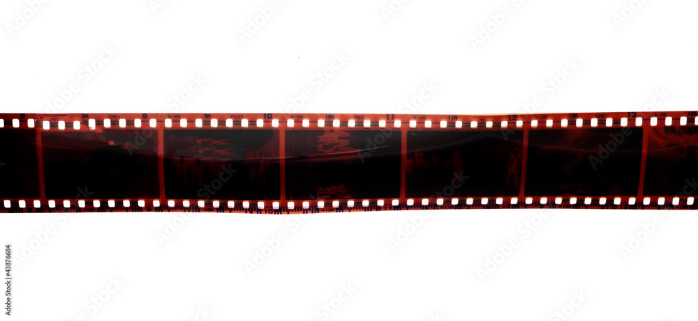 black photo film isolated on white background