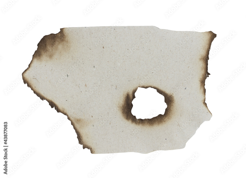 burnt edges paper isolated on white background burnt edges paper isolated on white background