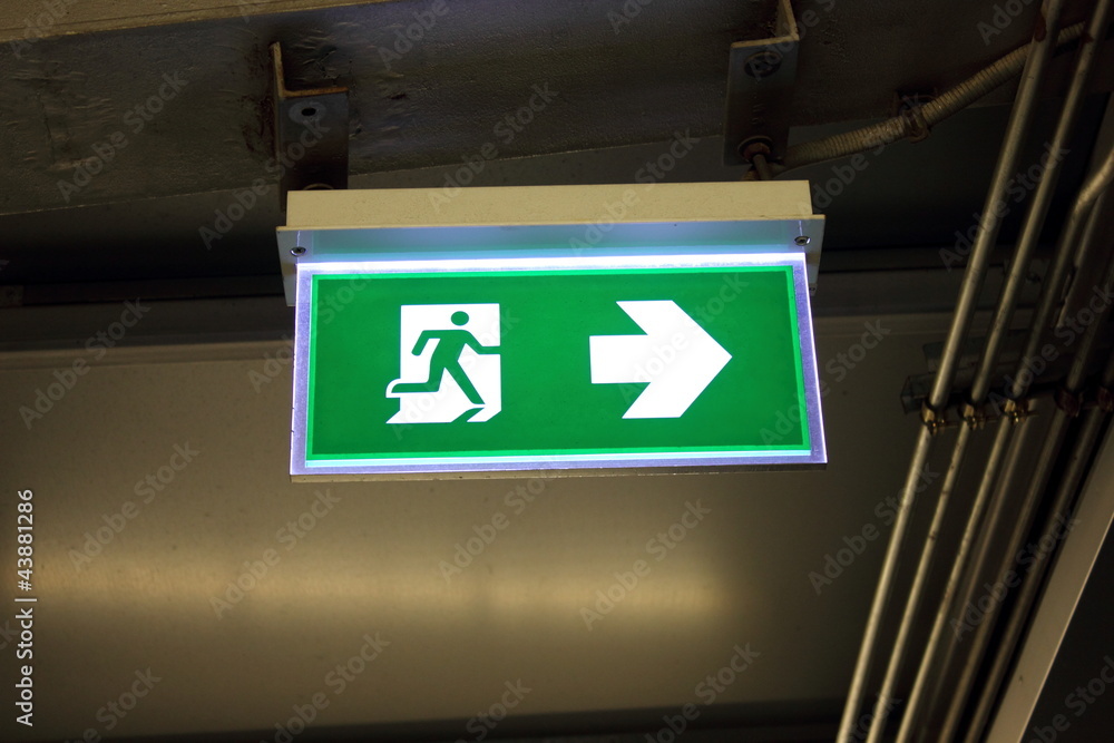 Fire exit signs Fire exit signs