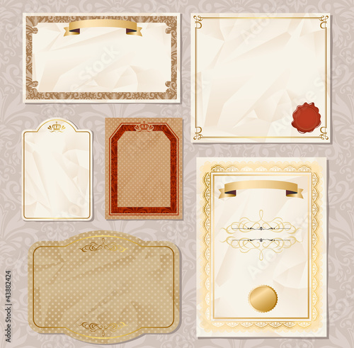 vintage labels set