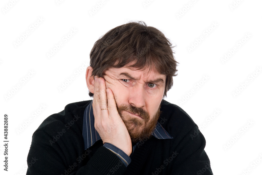 Portrait of the thoughtful bearded man Portrait of the thoughtful bearded man