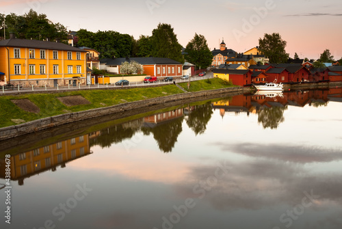 Quiet warm summer evening in Porvoo. Finland.