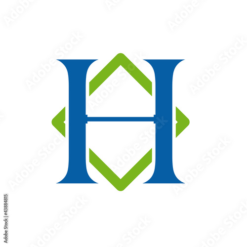 Logo initial letter H # Vector