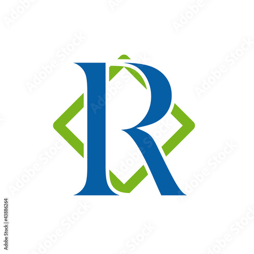 Logo initial letter R# Vector