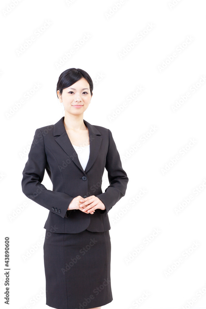 a portrait of asian businesswoman on white background a portrait of asian businesswoman on white background