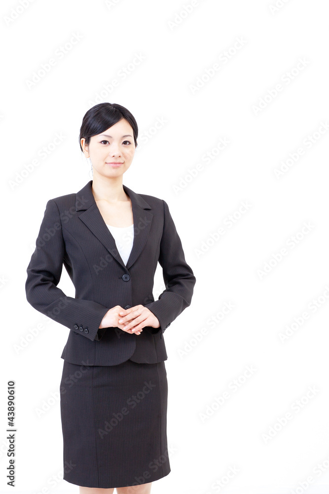 a portrait of asian businesswoman on white background a portrait of asian businesswoman on white background