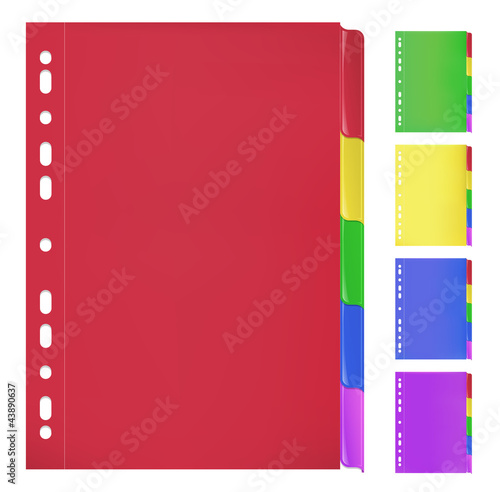 Colorful Folders with Bookmarks