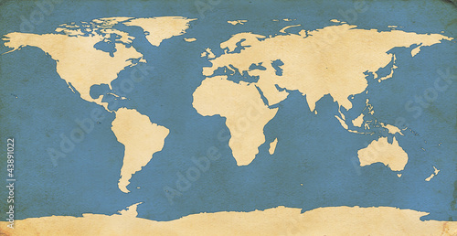 Aged World Map #43891022