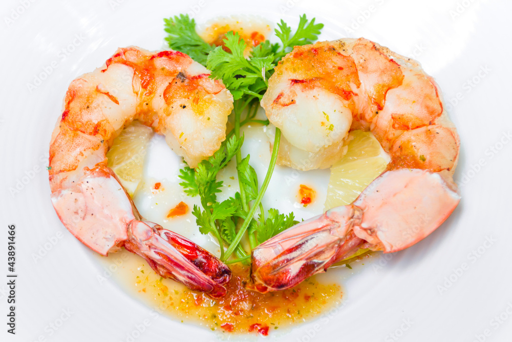 Grilled tiger prawn Grilled tiger prawn