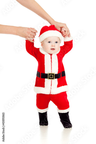 first steps of Santa claus kid