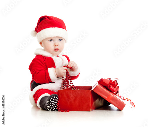 Santa Claus baby with gift ...