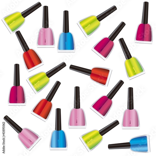 Nail polish red pattern