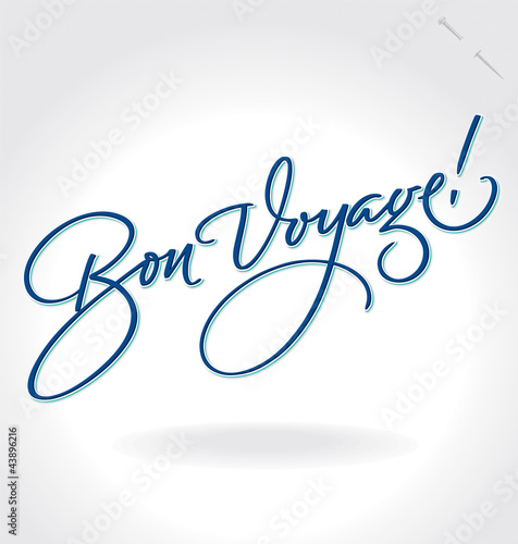 'Bon Voyage' hand lettering (vector)