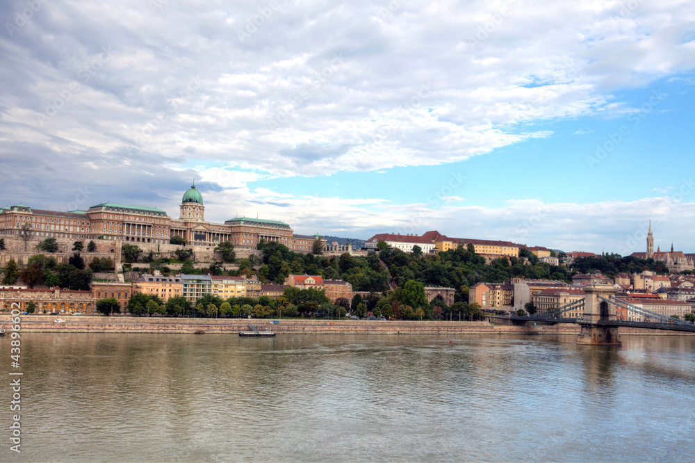 Cityscape with the Royal Palace in Budapest