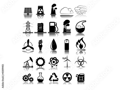 Set of twenty five 25 industrial icons