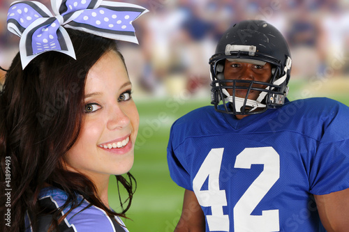 Cheerleader and Player