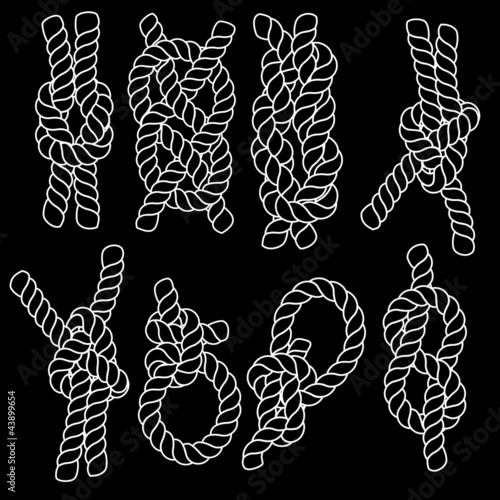 Drawings of nodes on a black background