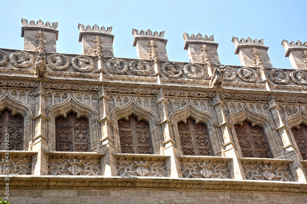 Valencia, Lonja de la Seda, arcos conopiales, arte gótico
