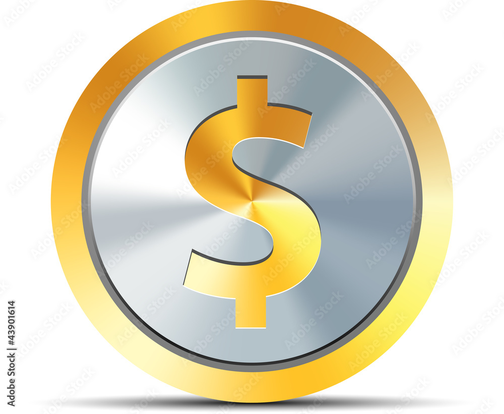 Obraz premium Dollar button