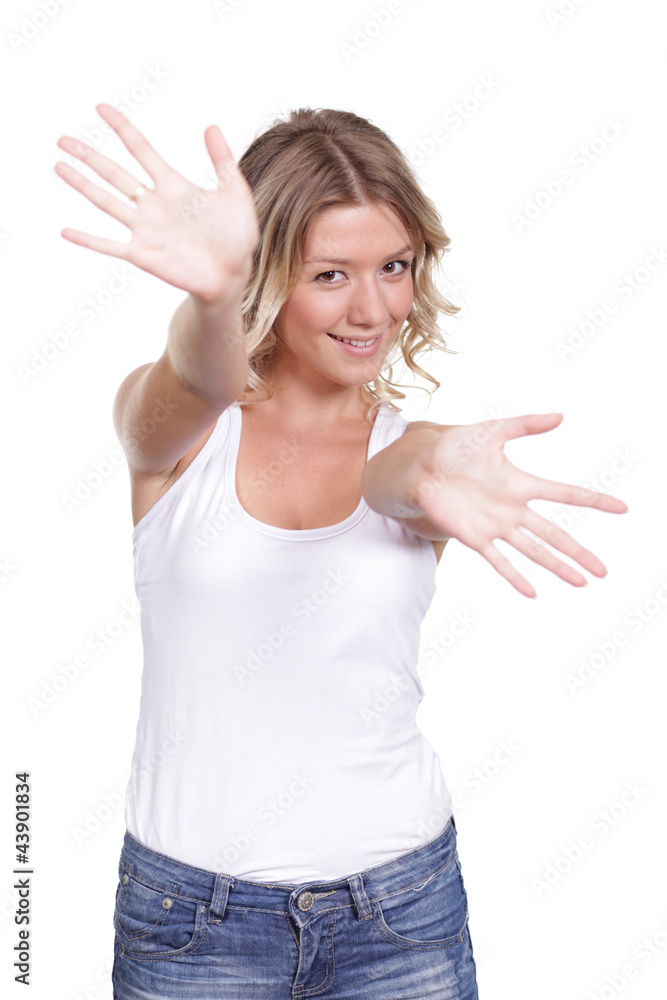 beautiful young woman in blue short beautiful young woman in blue short