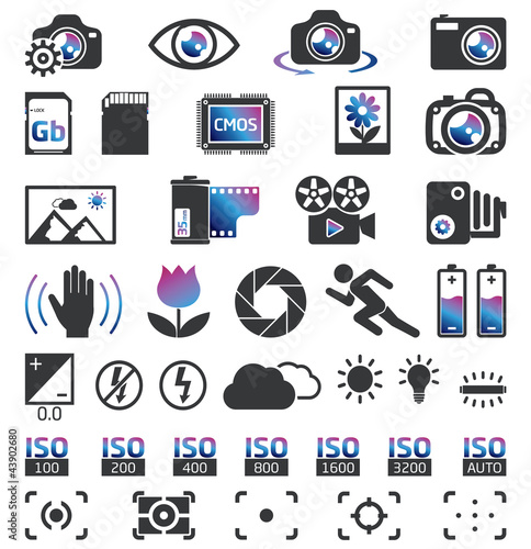Photo camera icons