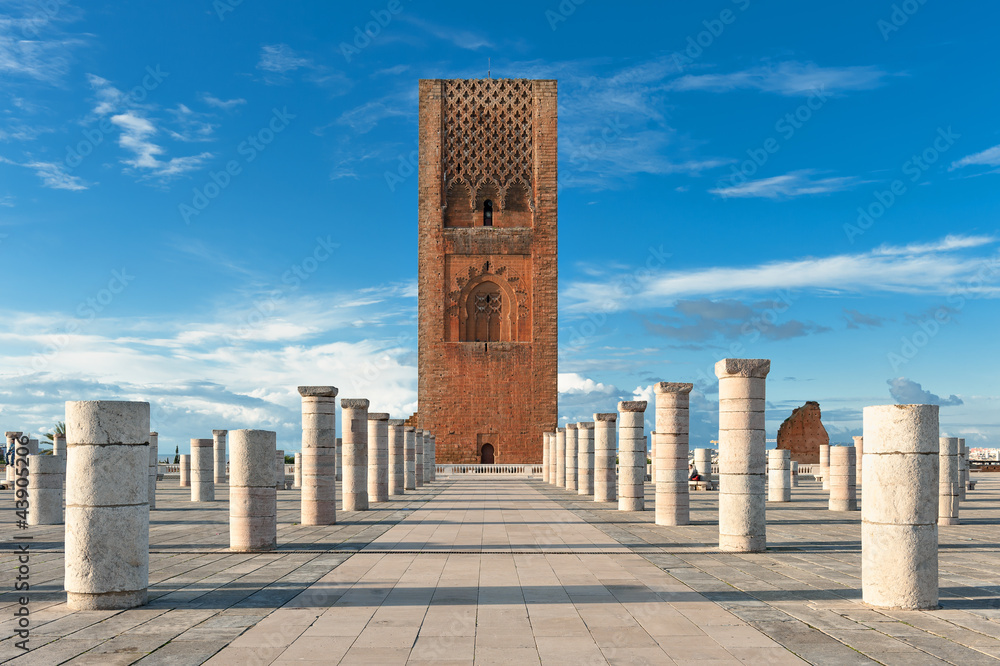 Obraz premium Tour Hassan tower square in Rabat Morocco