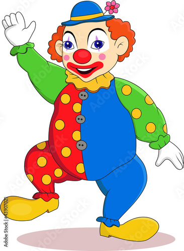 Funny clown cartoon